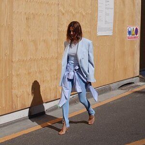 WARDROBE.NYC - light blue long sleeve tee